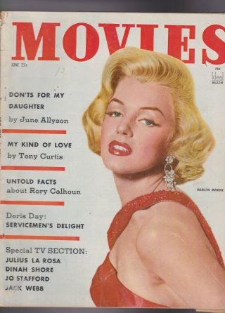 Movies June 1954 Marilyn Monroe Vg Signs Of Reading