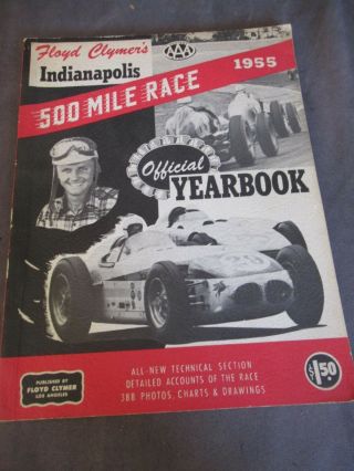 1955 Indianapolis 500 Mile Race Yearbook - Floyd Clymer Jc