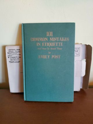 1939 101 Common Mistakes In Etiquette & How To Avoid Them (emily Post) 1st Ed