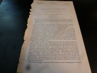 Government Report 1873 Expenses Of Territory Montana Indian War