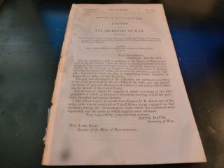 Government Report 1854 Expenses Of Rogue River Indian War Territory Oregon