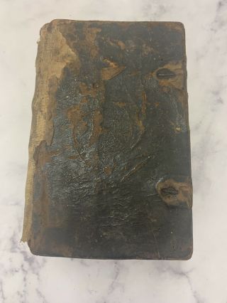 Antique Leatherbound 1800s Dutch Bible Augustus Ollson
