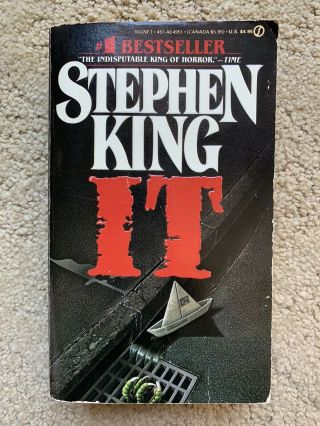 It By Stephen King 1987 Signet 1st Paperback Edition 1st Printing