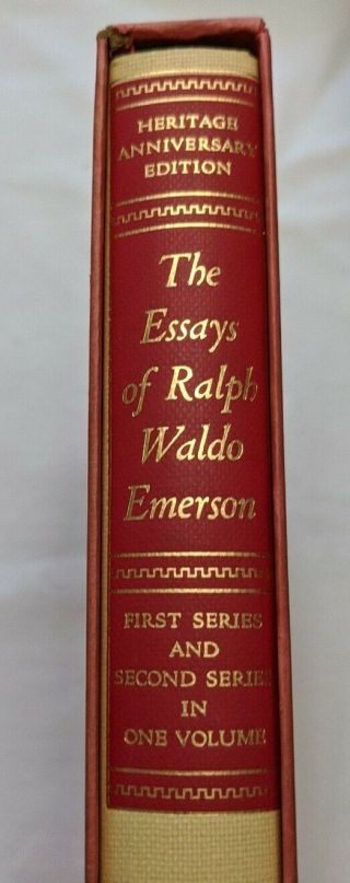 The Essays Of Ralph Waldo Emerson Heritage Press 1934 W/ Slipcover Heritage Edit