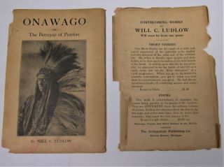 Benton Harbor Mi Onawago The Betrayer Of Pontiac Michigan Indians Settlers Book