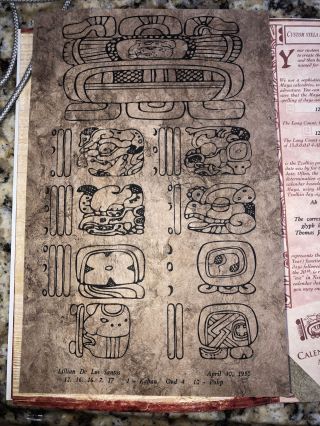 Calendario Maya Mexico Mayan Calendar Art Codex Folding Book Souvenir With Stela