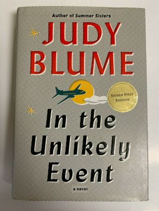 In The Unlikely Event Signed Book Judy Blume First Printing Hardcover