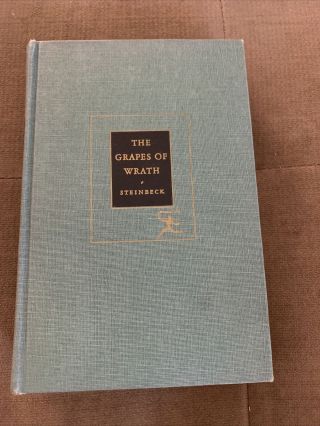 The Grapes Of Wrath By John Steinbeck Modern Library 1939 Edition