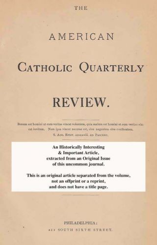 The Recent Encyclical Letter Of Pope Leo Xiii.  A Rare Article From The