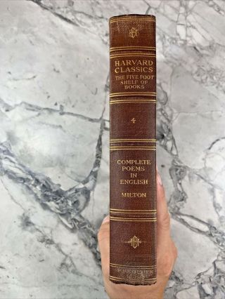 1909 Antique Book " Complete Poems Of John Milton "