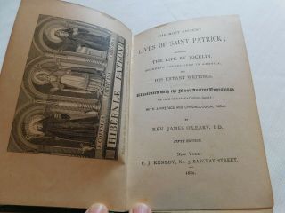 ANTIQUE BOOK.  ALL THAT IS KNOWN OF ST PATRICK.  (1880) 3