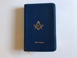Masonic Freemason Bible Vintage 1940 A.  J.  Holman The Great Light In Masonry