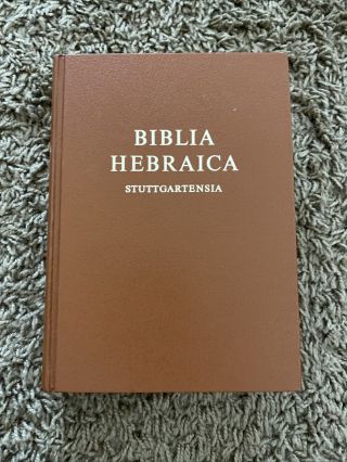 Biblia Hebraica Stuttgartensia 1990 Deutsche Bibelgesellschaft Germany,  Hebrew