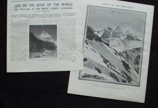 1921 - Mountaineering - Kamet C.  F.  Meade Photos Himalaya Physiology Everest