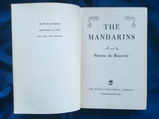 Simone De Beauvoir THE MANDARINS 1st Edition 1st Printing 3