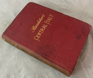 1900 Handbook W Maps Plans Karl Baedeker Central Italy And Rome