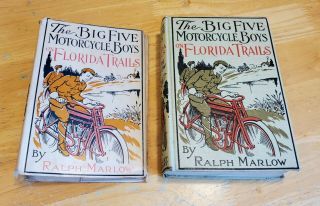 Antique 1914 The Big Five Motorcycle Boys On Florida Trails Ralph Marlow