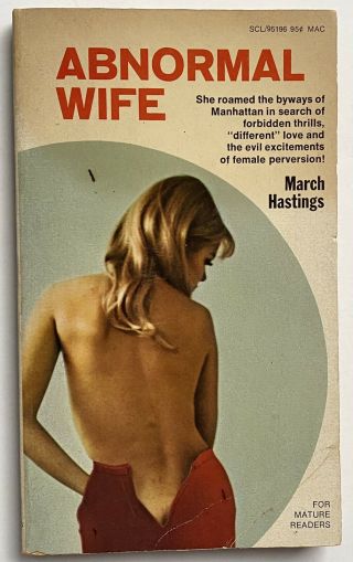 Abnormal Wife By March Hastings (paperback,  1965) Lesbian Pulp Erotica