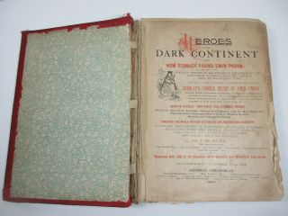 1890 Heroes of the Dark Continent by J.  Buel illustrated book Africa exploration 3