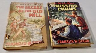 2 The Hardy Boys Hc Books Secret Of Old Mill,  Missing Chums 1927 - 28 Dust Jacket