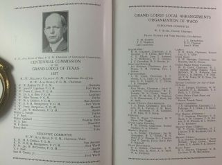 1937 Centennial Book Program Grand Lodge of Texas @ Waco Masonic Temple 3