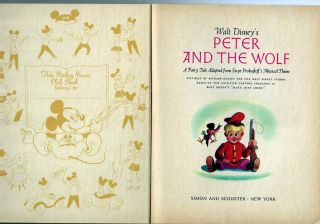 PETER AND THE WOLF vintage childrens 1st 