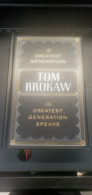 The Greatest Generation By Tom Brokaw Leather Bound Collectible 1st Print