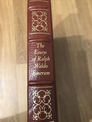 THE ESSAYS OF RALPH WALDO EMERSON - Easton Press Book - LEATHER 3