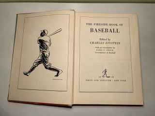 The Fireside Book Of Baseball By Charles Einstein (hardcover,  1956)
