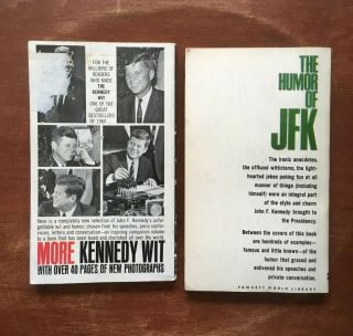 MORE KENNEDY WIT - Bill Adler - 1965 PLUS The Humor of JFK Books 2