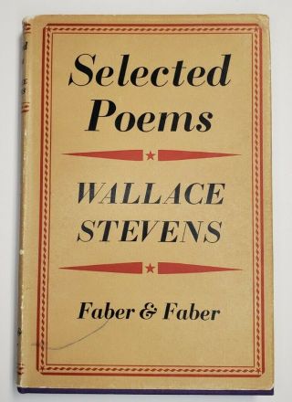 Selected Poems By Wallace Stevens Faber & Faber Hardcover Dust Jacket 1960