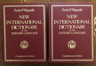 1995 Funk & Wagnalls International Dictionary Of The English Language 2 Vol