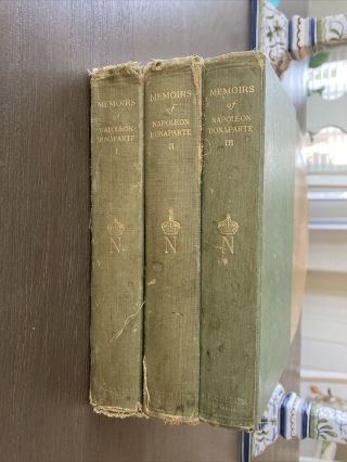 Memoirs Of Napoleon Bonaparte 1910 - 3 Volumes By His Personal Secretary