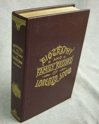 1999 Biography Of Lorenzo Snow: Church Employee Ed.  Leather Lds Mormon