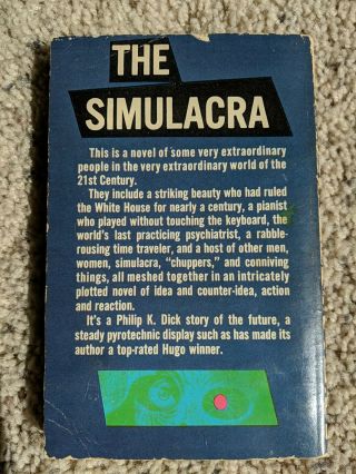 Philip K.  Dick - The Simulacra - Ace Mass Market First Edition 1964 2