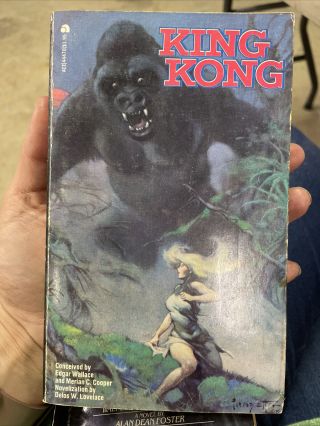 King Kong By Delos W.  Lovelace,  1st Ace Books Print,  1976,  Frazetta Cover,  Pb