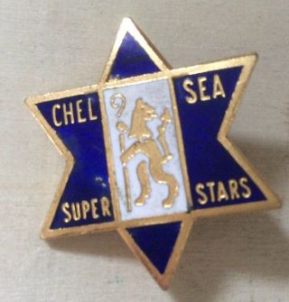 Very Rare Vintage Chelsea Fc ‘superstars’ Enamel Star Shaped Badge By Coffer
