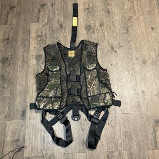 Hunter Safety System Vest/harness L/xl Camo Mesh Vintage