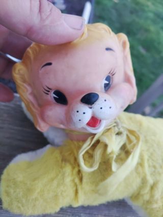 Vintage Rubber Face Yellow Dog or Whatever it is? Rushton? My Toy? 2