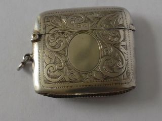 Fine Large Silver Vesta Case Birmingham 1919 Rolason Brothers 16 Grams