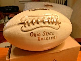 Extremely Rare Vintage The Ohio State University Buckeyes Football Coin Bank