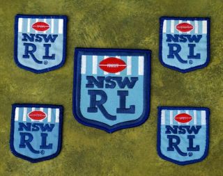 South Wales Rugby League Nswrl 1980s Vintage Jersey Patches Badges