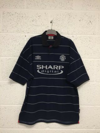 Umbro Manchester United Football Away Shirt - Vintage 1999 / 2000 - Size Xl