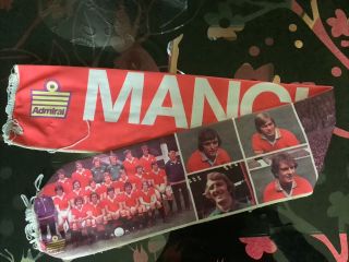 Vintage Manchester United Football Scarf Admiral 1970’s
