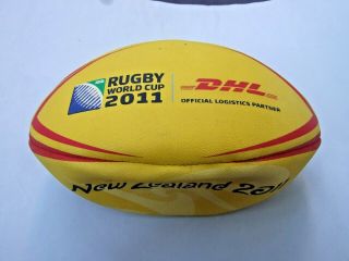 Vintage Zealand Rugby World Cup 2011 Yellow Ball - Dhl - Collectable Sport