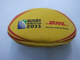 Vintage Zealand RUGBY WORLD CUP 2011 YELLOW BALL - DHL - Collectable SPORT 3