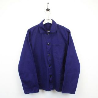 Vintage Friendship French Eu Worker Chore Jacket Work Over Shirt Blue M | Medium