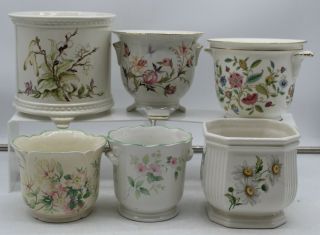 6 Vintage Royal Winton Assorted Planters Ceramic