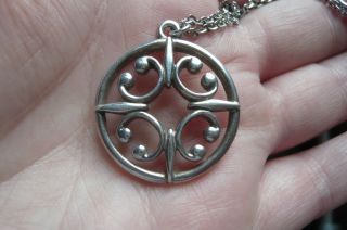 Vintage Ola Gorie Silver St Magnus Cross Pendant With Silver Chain