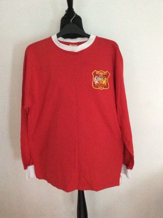 Vintage Manchester United Official Merchaandise Wembley 1963 Long Sleeve Shirt L